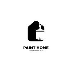 Paint Home logo template vector illustration - Vector