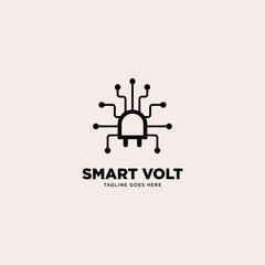 Smart Volt Electric logo template, vector illustration - Vector