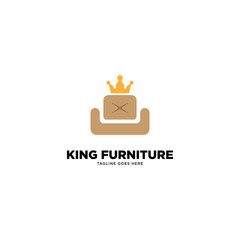 King Furniture logo template, vector illustration - Vector