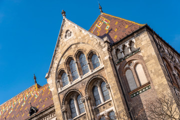 Obraz premium The close-up on the building in Budapest