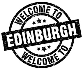 welcome to Edinburgh black stamp