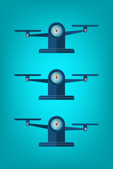 Scales, Flat design, Libra, vector illustration