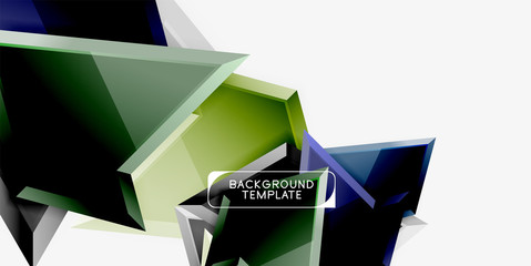 Triangular low poly background design, multicolored triangles. Vector