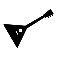 Balalaika. Silhouette. Musical instrument on white background. Vector 