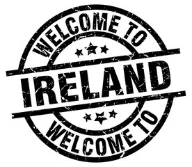 welcome to Ireland black stamp