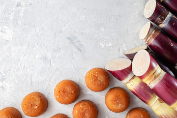 Sugarcane, and derivatives of brown sugar and panela from Colombia