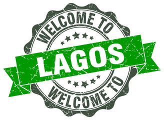 Obraz premium Lagos round ribbon seal