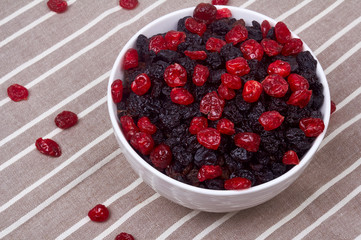 dried fruit in the bowl