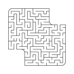 Abstact labyrinth. Educational game for kids. Puzzle for children. Maze conundrum. Find the right path. Vector illustration.
