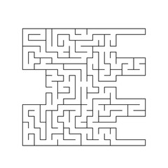 Abstact labyrinth. Educational game for kids. Puzzle for children. Maze conundrum. Find the right path. Vector illustration.