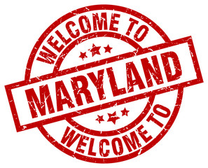 welcome to Maryland red stamp