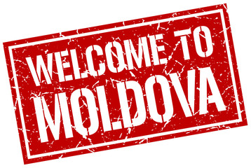 welcome to Moldova stamp