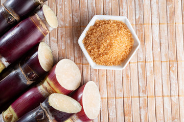 Sugarcane, and derivatives of brown sugar and panela from Colombia