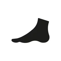 Gordijnen Human foot, leg icon. Vector illustration. Flat design. Isolated. © Lidiia Koval