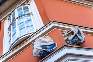 Close-up of the building in Budapest