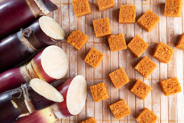 Sugarcane, and derivatives of brown sugar and panela from Colombia