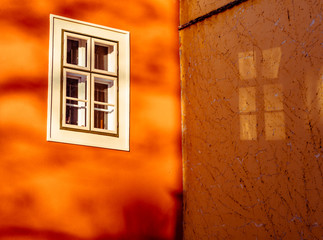 Close-up on the building in Budapest, Hungary