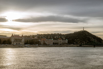 The Danube river in Budapest, Hungary