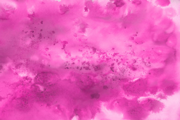 Pink watercolor and ink paper textures on white background. Chaotic stylish abstract organic design.