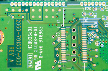 Electronic board with electrical components. Electronics of computer equipment