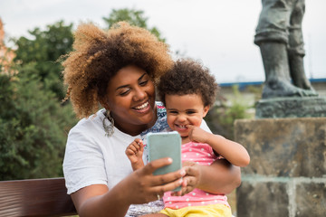 Mother and Daughter Selfie Time