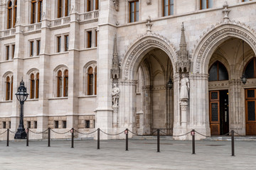 The close-up on the Hungarian's Parliament