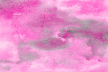 Pink watercolor and ink paper textures on white background. Chaotic stylish abstract organic design.