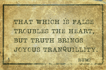 truth brings Rumi