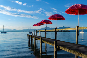 Lake Chiemsee in Bavaria at the morning