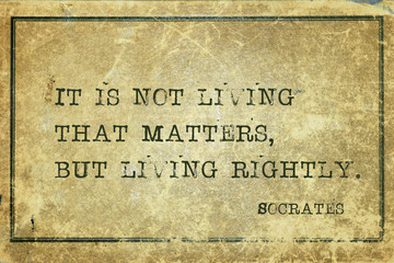 living rightly Socrates