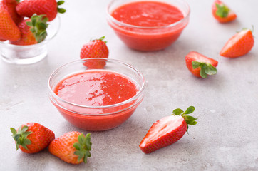 Delicious strawberry mousse.