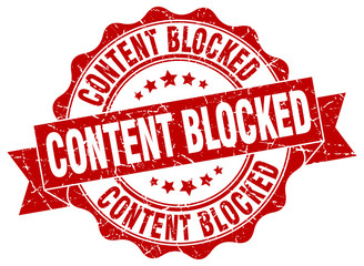 content blocked stamp. sign. seal