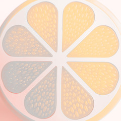 illustration of a orange cut