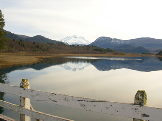 lake and mountains