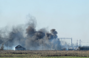 Fire on irrigation canals