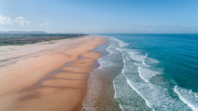Long wild beach