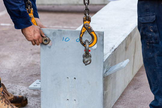 Construction rigging and steel iron workers on the job