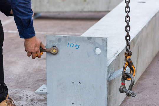 Construction rigging and steel iron workers on the job