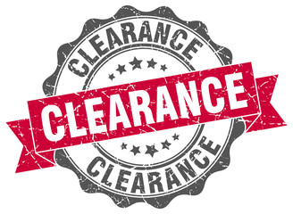 clearance stamp. sign. seal