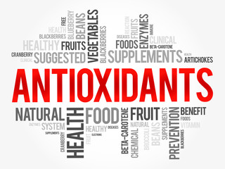 Fototapeta premium Antioxidants word cloud collage, health concept background