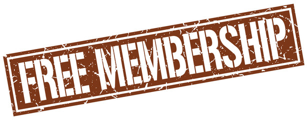 free membership square grunge stamp