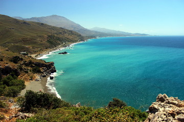Fototapeta na wymiar Praveli beach,Crete, Greece