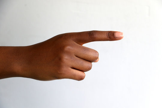 Isolated black african female hand to be used in advertising