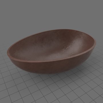 Half chocolate easter egg