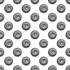 Abstract Stacked Circles on a White Background Seamless Pattern