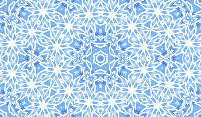 Abstract seamless pattern with kaleidoscope. Bright saturated colors for your design.