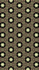 Ornate geometric pattern and abstract multicolored background