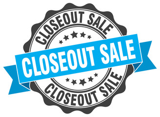 closeout sale stamp. sign. seal