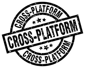 cross-platform round grunge black stamp