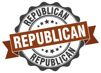 Obraz premium republican stamp. sign. seal